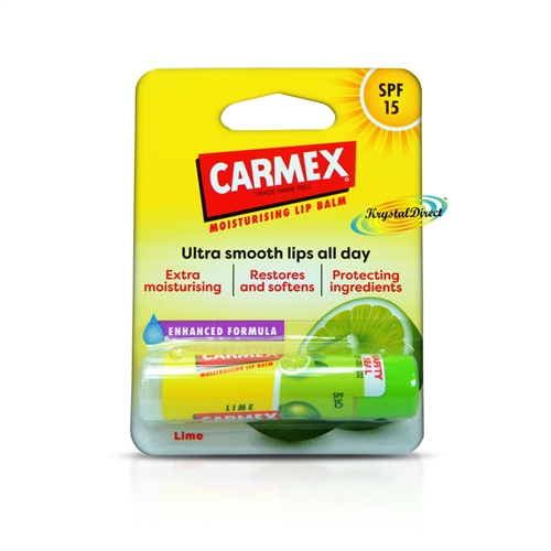 Carmex Lime Click Stick Moisturising Dry & Chapped Lip Balm With SPF15 4.25g