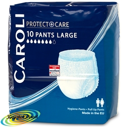 Caroli Incontinence Hygiene 10 Pants Unisex Large Underwear Pull Up Pants