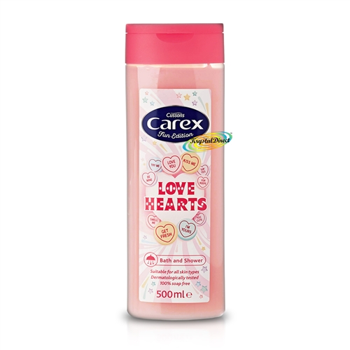 Carex Love Hearts Fun Edition Soap Free Bath & Shower Gel 500ml