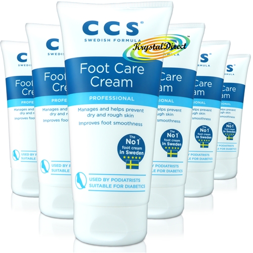 6x CCS Foot Care Cream for Dry Skin & Cracked Heels Foot Cream 175ml