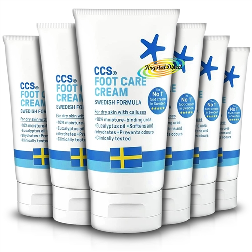 6x CCS Foot Care Cream for Dry Skin & Cracked Heels Foot Cream 60ml