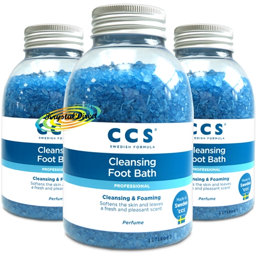 3x CCS Cleansing Foot Bath Salt Perfumed 470g