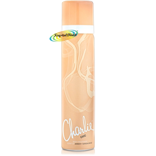 Charlie CHIC Body Spray Fragrance 75ml - Amber + Sandalwood Scent