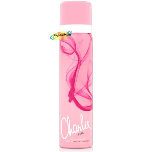 Charlie PINK Body Spray Fragrance 75ml - Vanilla + Tangerine Scent