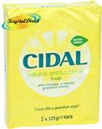 Cidal Natural Antibacterial Citricidal Bath Soap Twin Pack 2x125g Bars