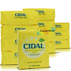 12x Cidal Natural Citricidal Antibacterial Bath Soap Twin Pack Bars 125g Each