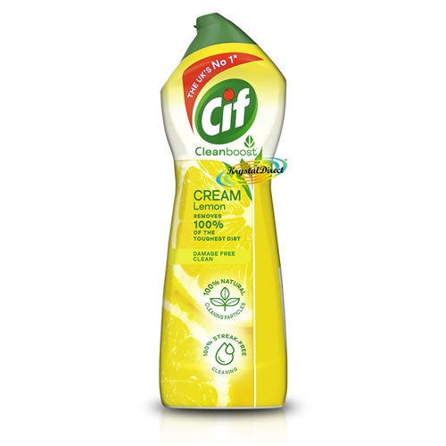 Cif Cream Lemon Multipurpose Surface Grease Limescale Cleaner 500ml