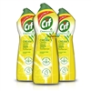 3x Cif Cream Lemon Multipurpose Surface Grease Limescale Cleaner 500ml