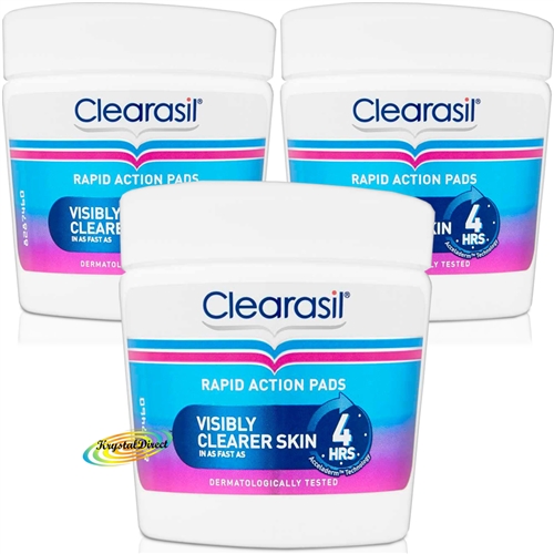 3x Clearasil Ultra Rapid Action Pads 65's