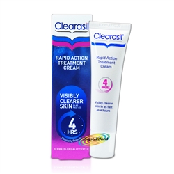 Clearasil Rapid Action 4 Hour Treatment Cream 25ml Reduce Spot Size Redness