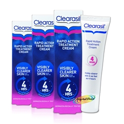 3x Clearasil Rapid Action 4 Hour Treatment Cream 25ml Reduce Spot Size Redness