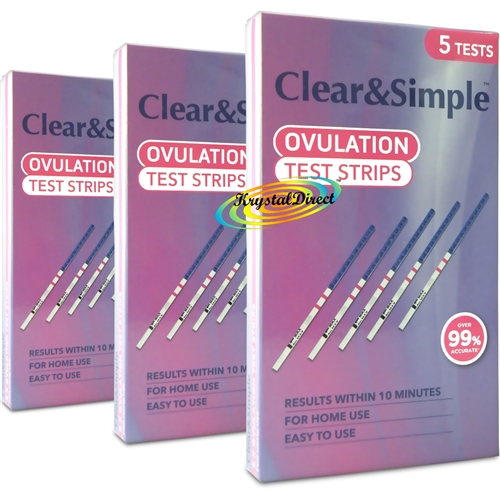 3x Clear & Simple LH Ovulation Test Strips 5 Tests 20mlU of Sensitivity