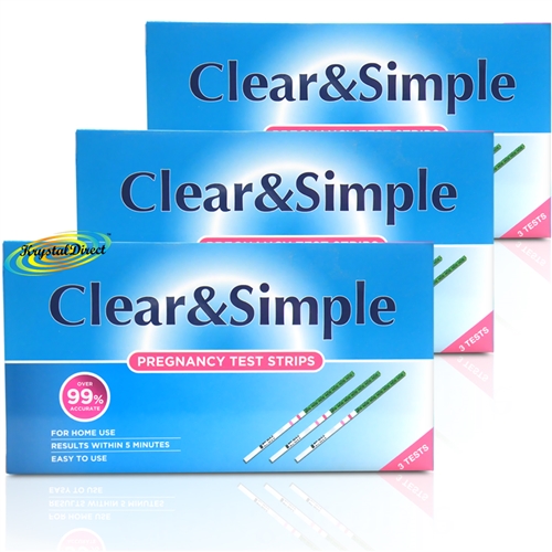 3x Clear & Simple Single Early Result Pregnancy Test 3 Strips