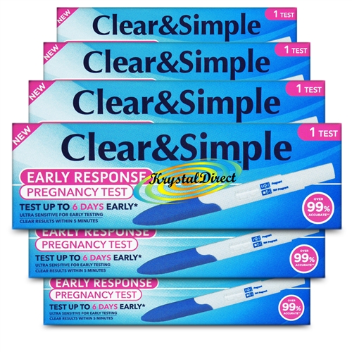 6x Clear & Simple 6 Days Early Pregnancy Test