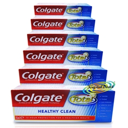 6x Colgate Healthy Clean Antibacterial Fluoride Toothpaste 25ml Travel Size