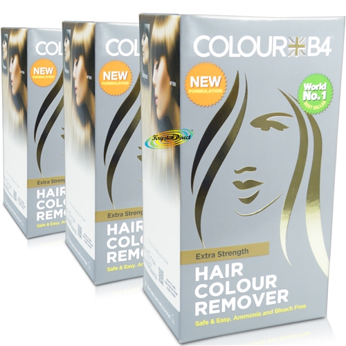 3x Colour B4 Hair Colour Remover EXTRA STRENGTH Ammonia & Bleach Free