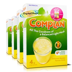 4x Nutricia Complan Banana Flavour Protein Drink With Vitamins & Minerals 4x55g