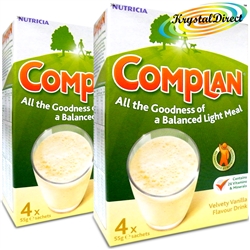 2x Nutricia Complan Vanilla Flavour Protein Drink With Vitamins & Minerals 4x55g
