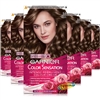 6x Garnier Color Sensation 5.0 Luminous Brown Permanent Hair Colour Cream Dye