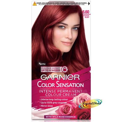 Garnier Color Sensation 6.60 Intense Ruby Permanent Hair Colour Cream Dye