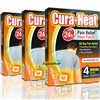 3x Cura Heat Back & Shoulder Pain 4 Air Activated Heat Pack 12 Hour Warming Relief