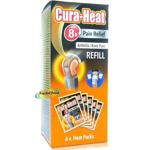 Cura Heat Pads Arthritis & Knee 6 Heat Pack Refill 8H Warm Pain Relief