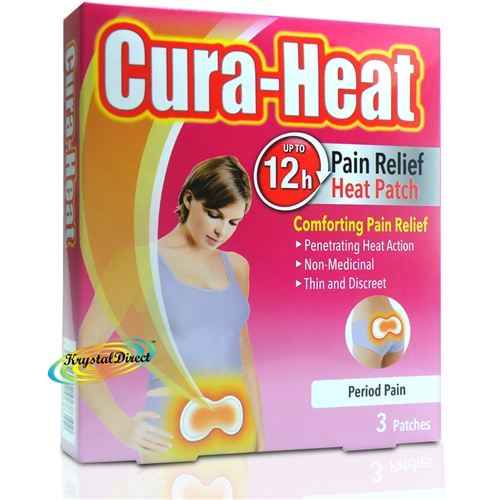 Cura Heat Pads Period Pain 12H Comforting Relief 3 Patches