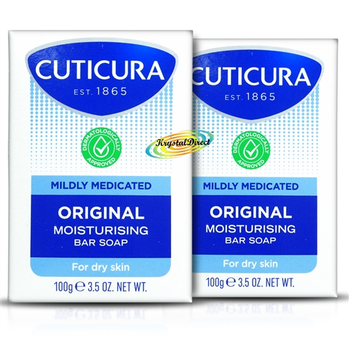 2x Cuticura Mildly Medicated Gentle Cleansing Soap Skin Soothing Allantoin 100g