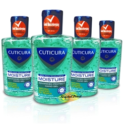 4x Cuticura Moisture Advanced Protect Antibacterial Hand Hygiene Gel 100ml