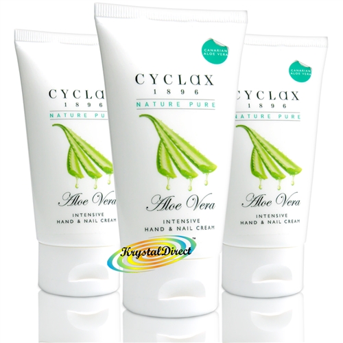 3x Cyclax Nature Pure Aloe Vera Intensive Hand & Nail Cream 75ml