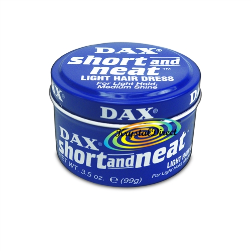 Dax Short & Neat Blue Wax Light Hold Medium Shine Hair Dress 99g Natural Look