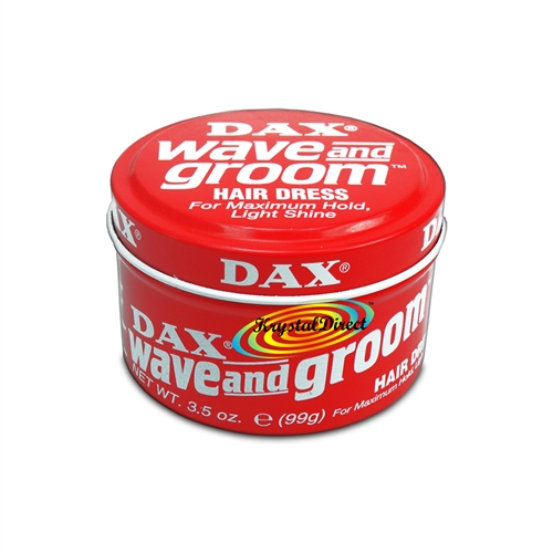 Dax Wave & Groom Red Wax Maximum Hold Light Shine Thick Hair Dress 99g