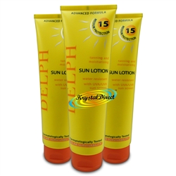 3x Delph Tanning & Moisturising Water Resistant Sun Lotion SPF15 150ml