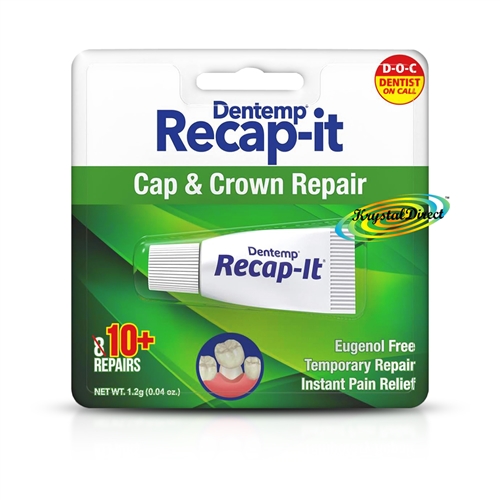 Dentemp Recapit Repair Loose Caps & Crowns No Mix Dental Cement 1g 10+ Repairs