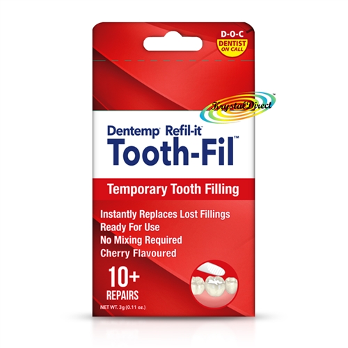 Dentemp Refilit Eugenol Free Lost Fillings Dental Cherry Cement 10 + Repairs