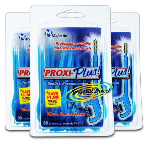 3x Dentemp Proxi Plus Interproximal Brush & Flosser 30 Pieces D.O.C.