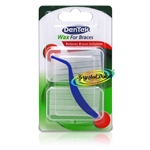 DenTek Fresh Mint Wax For Braces Relieves Bracket & Wire Irritation Twin Pack