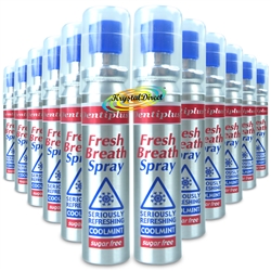 12x Dentiplus Fresh Breath Spray COOLMINT 25ml - Sugar Free