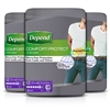 3x Depend Comfort Protect Incontinence Pants for Men Large / Extra Large 9 Pants