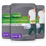 3x Depend Comfort Protect Incontinence Pants for Men Large / Extra Large 9 Pants