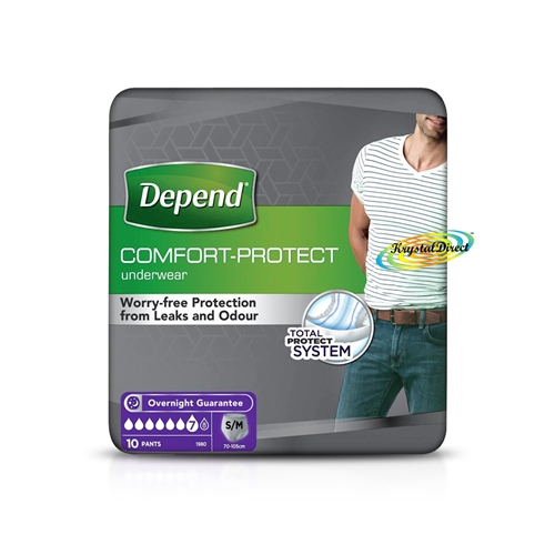 Depend Comfort Protect Incontinence Pants for Men Small / Medium 10 Pants