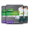3x Depend Comfort Protect Incontinence Pants for Men Small / Medium 10 Pants