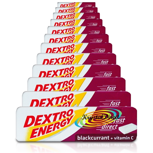 12x Dextro Energy Glucose Blackcurrant Flavour Tablets