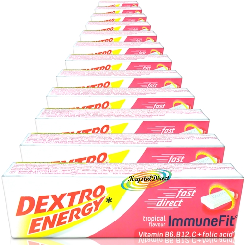 12x Dextro Energy Glucose Tropical Flavour Tablets