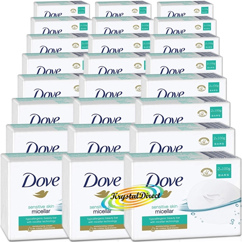 24x Dove SENSITIVE SKIN MICELLAR Soap 2x100g (48 Bars)