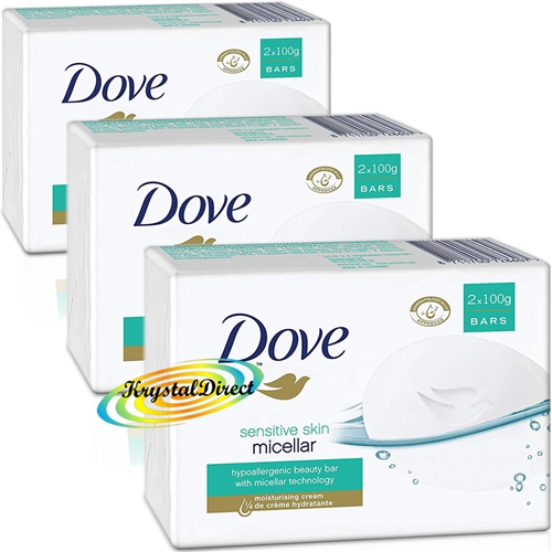 Dove SENSITIVE SKIN MICELLAR Soap 2x100g (6 Bars)