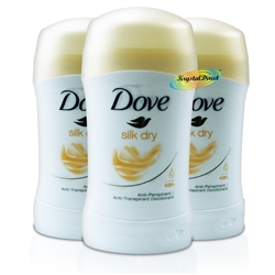 3x Dove Anti Perspirant Deodorant Body Deo Silk Dry Stick 40ml 48H Protection