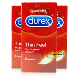 Durex Fetherlite Ultra Thin Feel 6 Natural Latex Condoms Greater Sensitivity