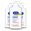 3x E45 Moisturising Pump Body Lotion For Dry & Sensitive Skin 500ml