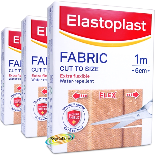 3x Elastoplast Fabric Extra Flexible Breathable Cushion Wound Textile10 Plasters